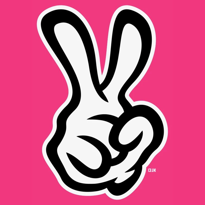 Victory Handzeichen (Rechte Hand / NEG / 2C)