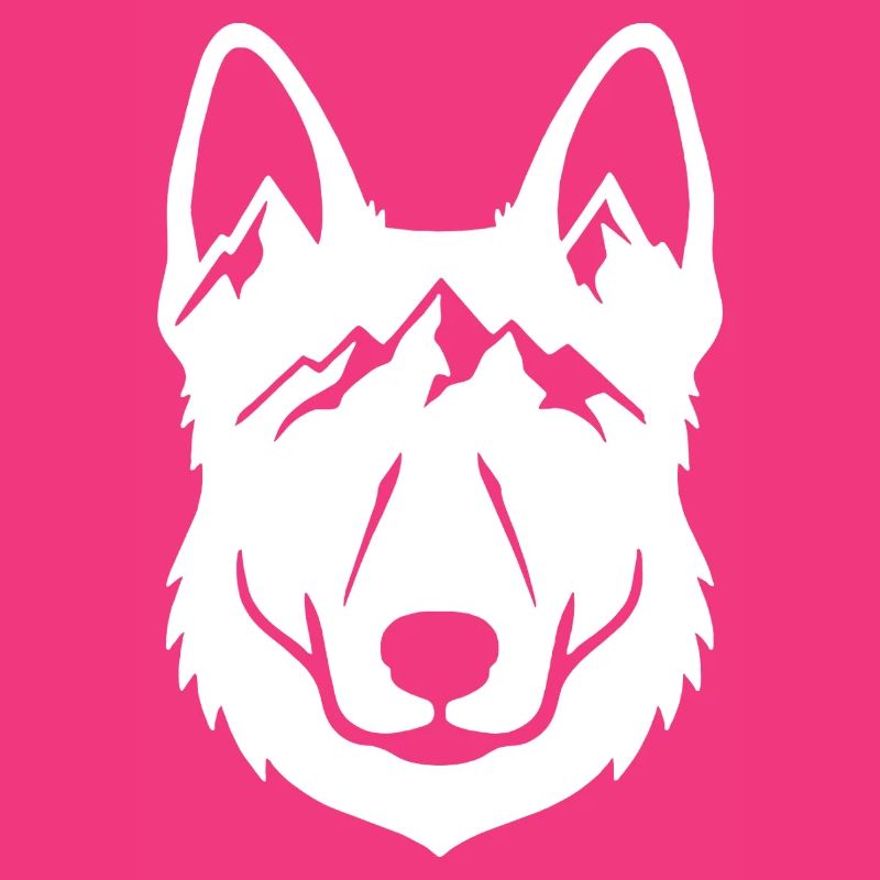 Mountain Wolf Line Kunst