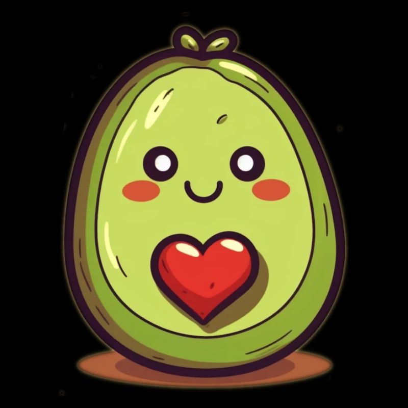 Glückliche Avocado