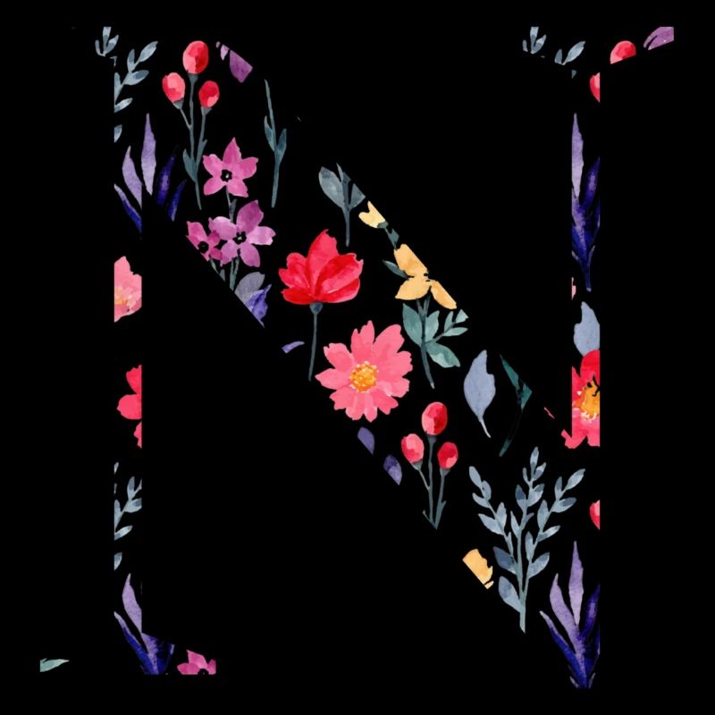 Personalisierter Blumenbuchstabe n - Geschenkidee