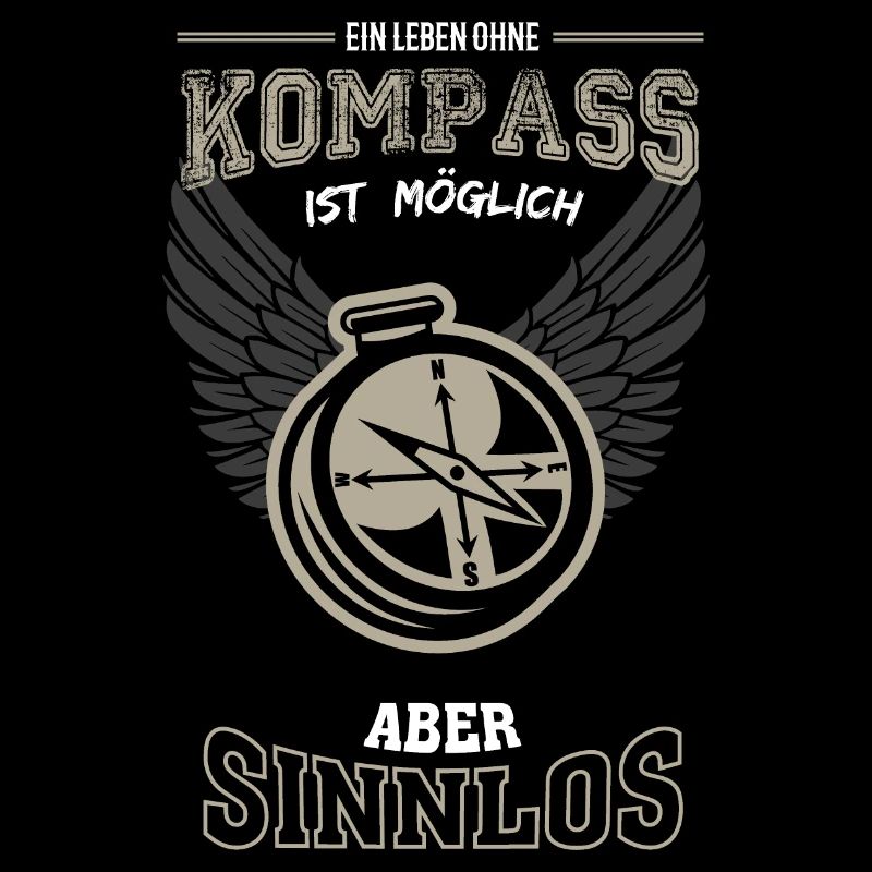 Kompass Geocaching Leben sinnlos - Geschenk