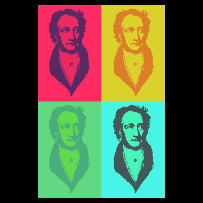 Goethe PopArt Vierfarben