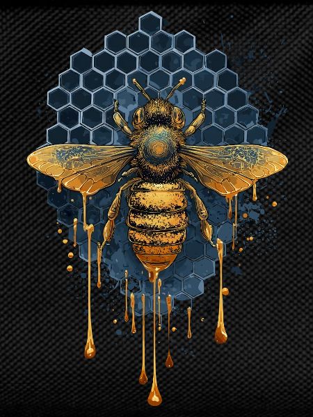 Bee golden honey - beekeeper
