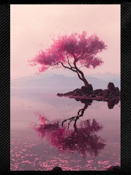 Blush Blossom Shore Reflections