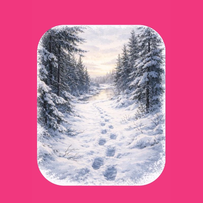 Winter Forest Path Morgenschein