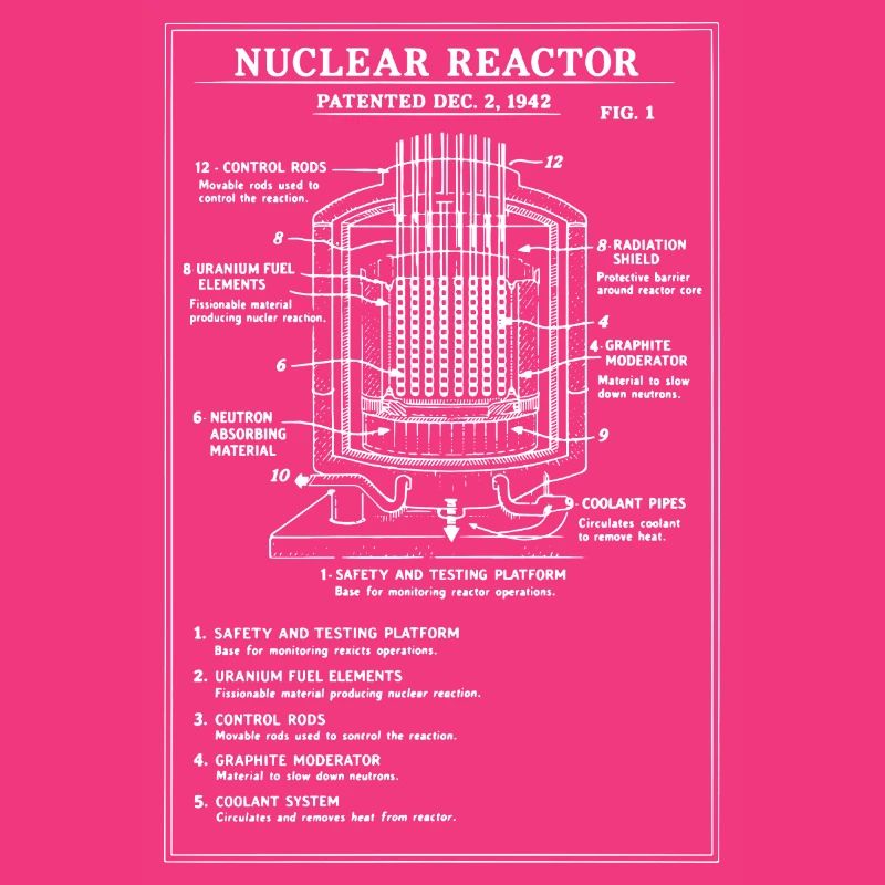 Schéma du plan du réacteur nucléaire