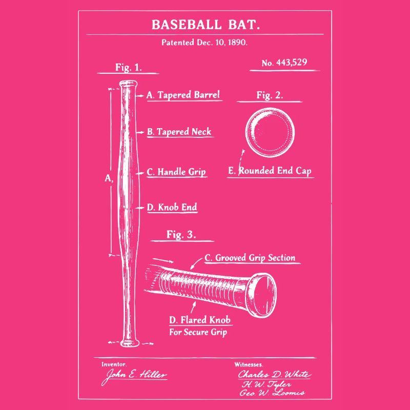 Baseball Bat Patent Blueprint