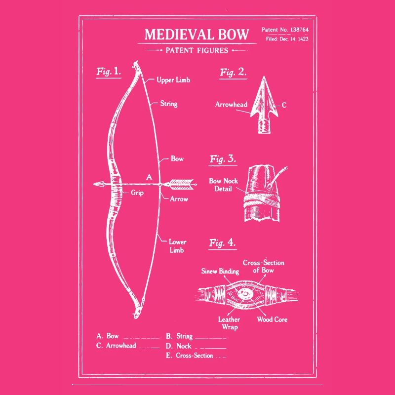 Illustration de plan d’arc médiéval