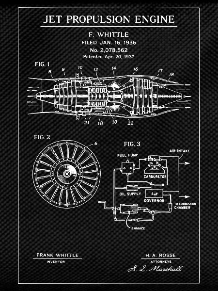 Bauplan für Jet-Antriebstriebwerke