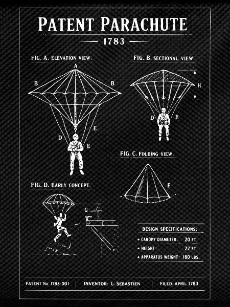 Patent Parachute Blueprint