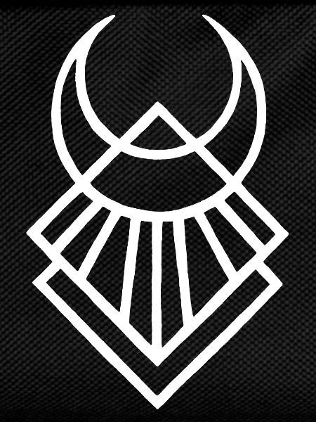 White Egyptian Lunar Symbol