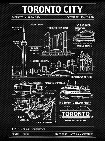Toronto Skyline Blueprint