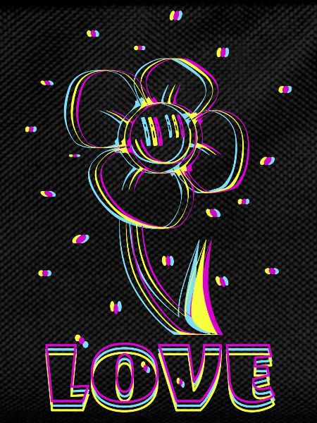 Neon Flower Love