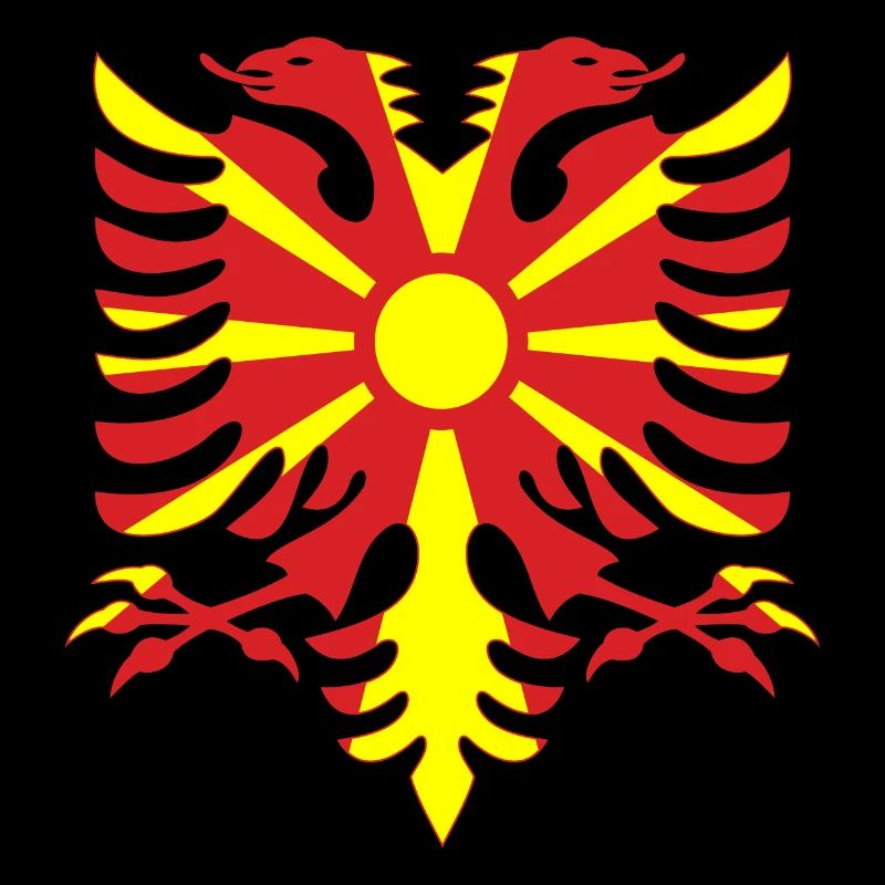 Macédoine Albanie Drapeau