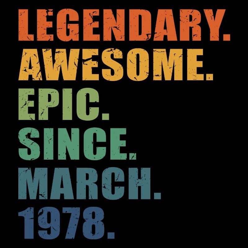 45th Birthday, March 1978, 45 Year Anniversary