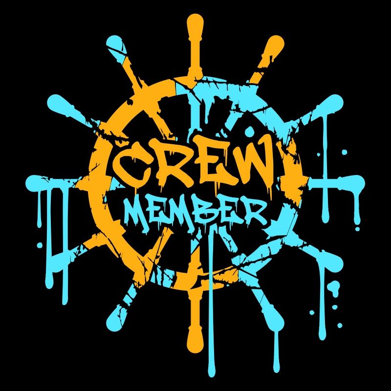 Crew Member Schiffssteuerrad Steuerrad Graffiti