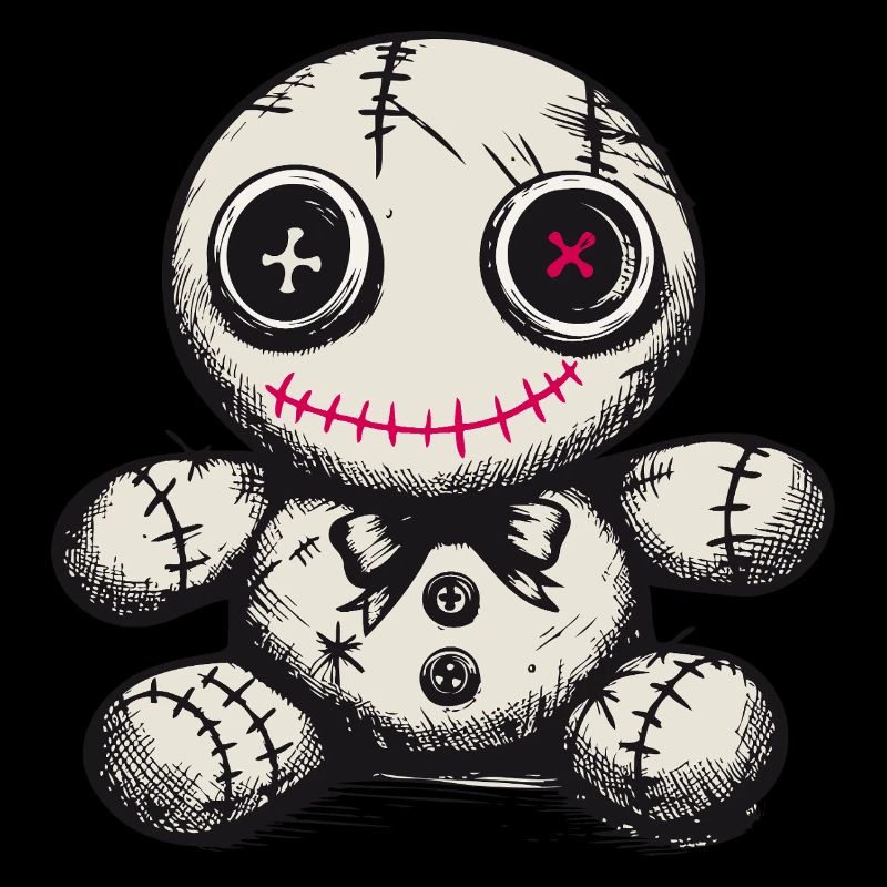 Creepy Voodoo Doll Colored