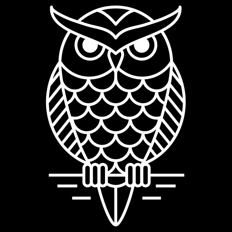 Eule Vogel Geschenk Hipster