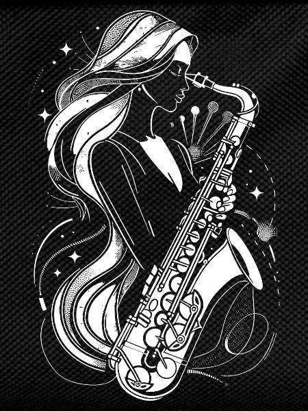 Female saxophonist