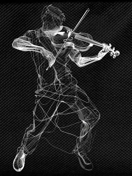 Violinist Line Art