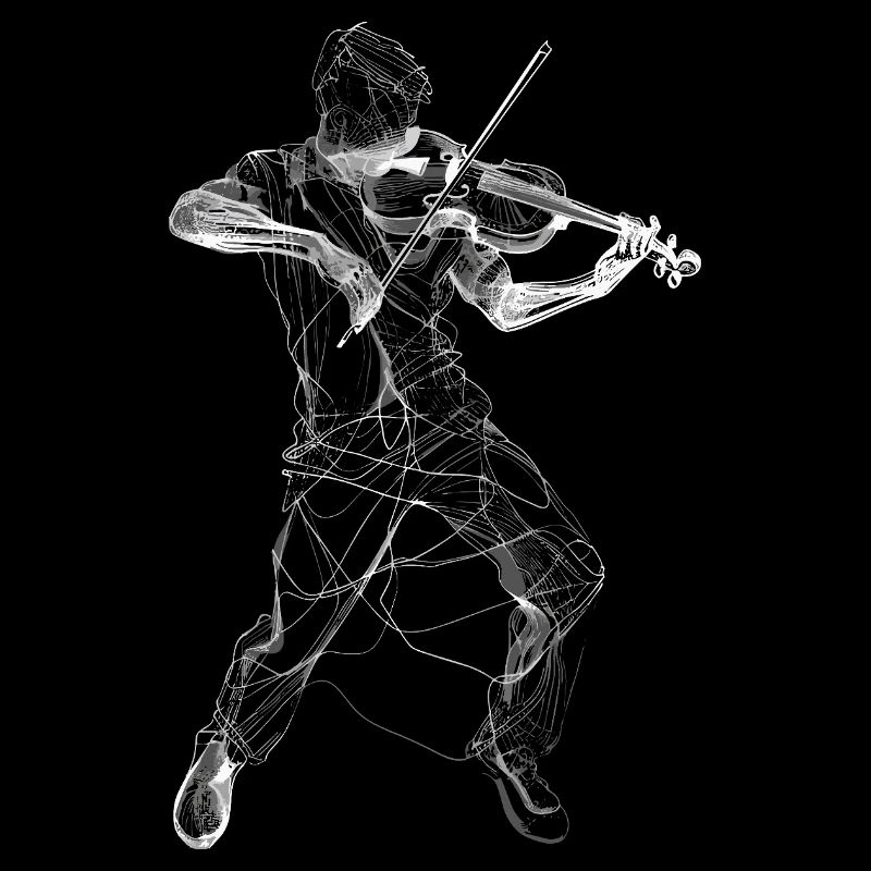Violinist Line Art