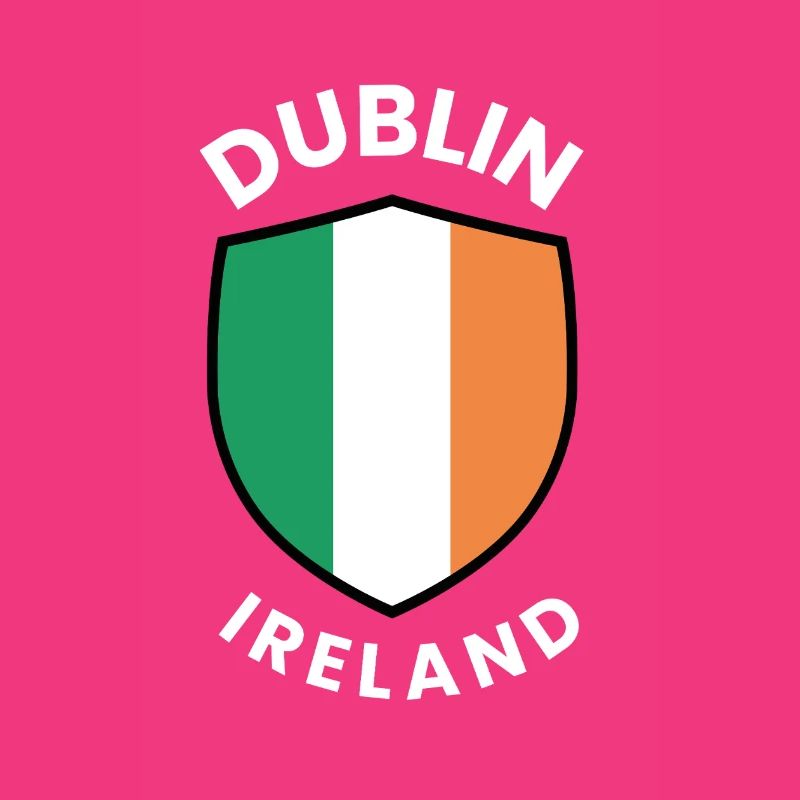 Dubliner Schild mit den Farben Irlands