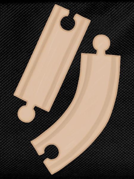 Wooden Curves Puzzle Pattern Rails