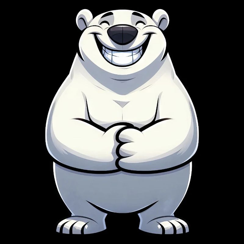 Satisfied Polar Bear Comic North Pole Pride Cool