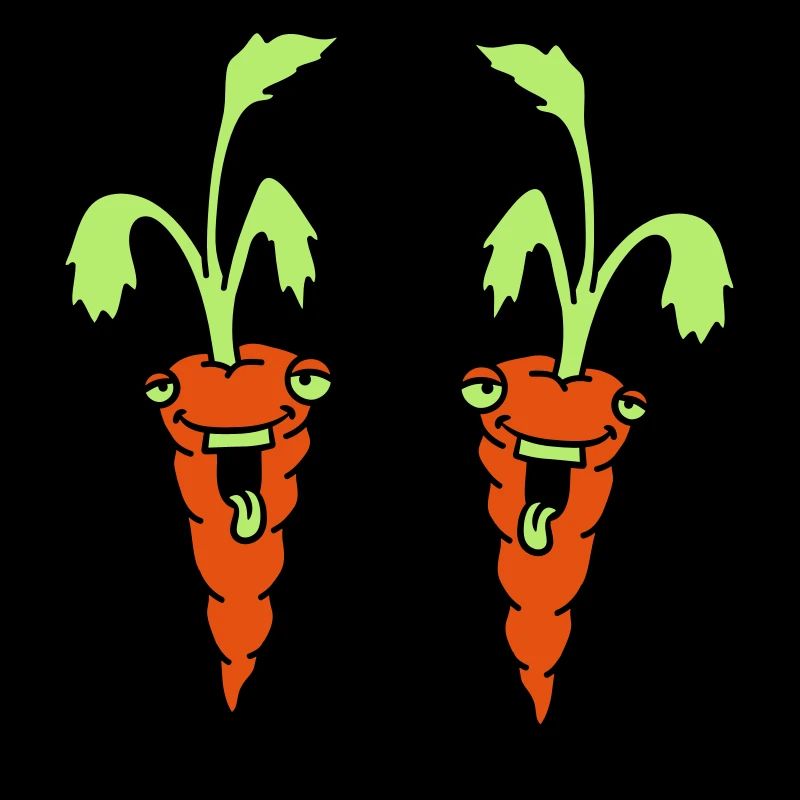 Karotten Möhren Freunde Team Comic Lustig