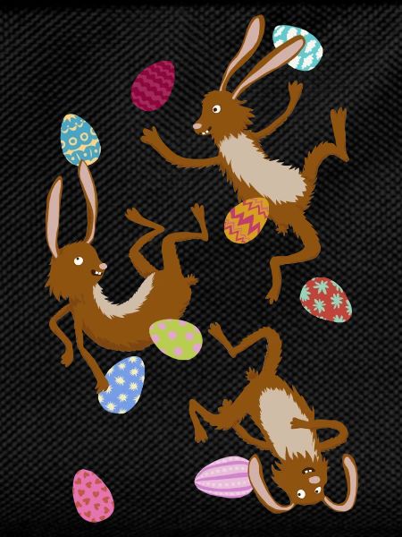 fallende Osterhasen