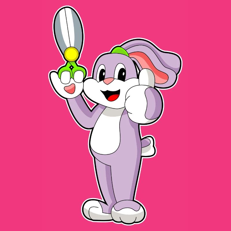 Ciseaux de coiffeur lapin