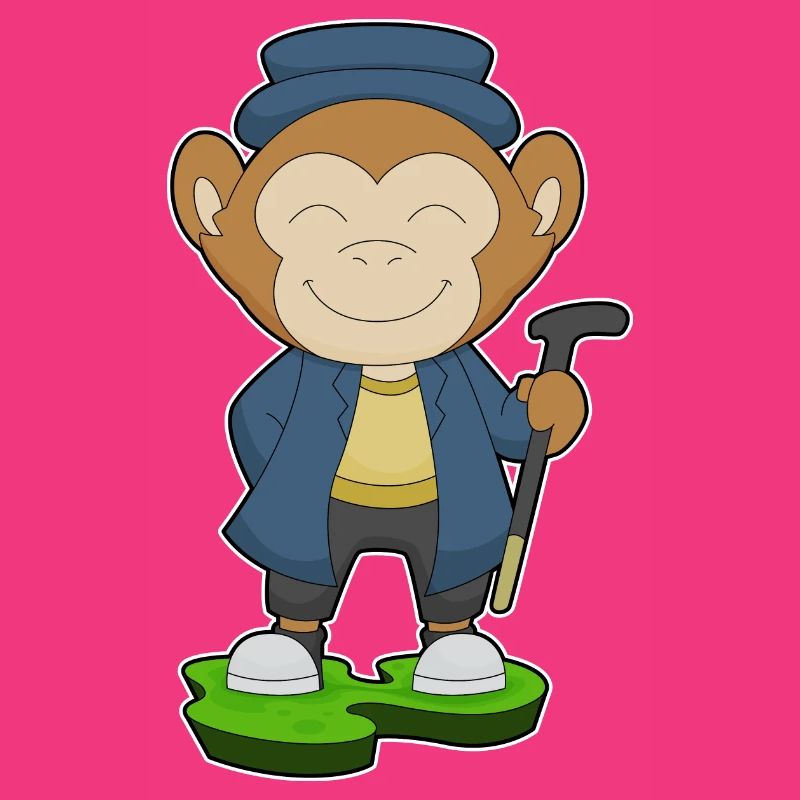 Bâton de marche Monkey Pensioner