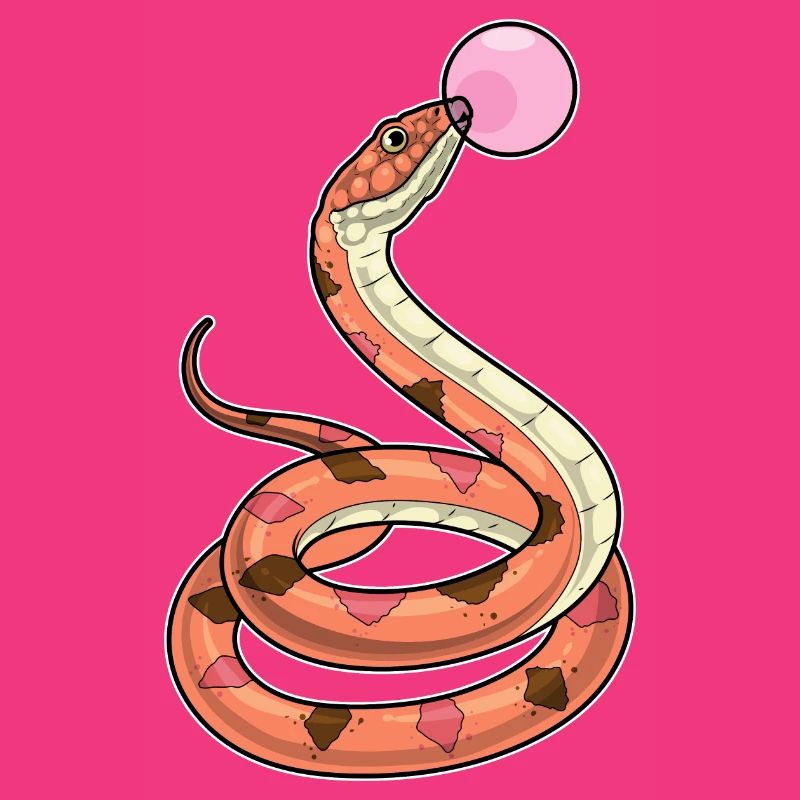 Chewing-gum serpent