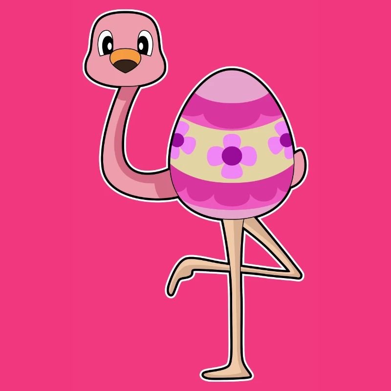Flamingo Easter Easter Egg