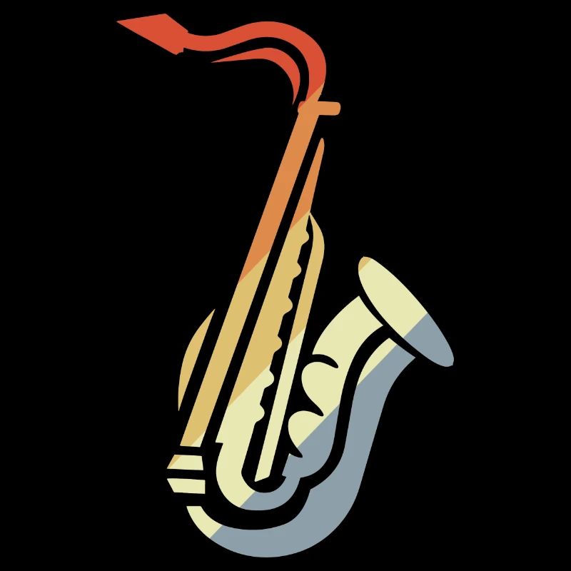 Saxophone Sketch Vintage