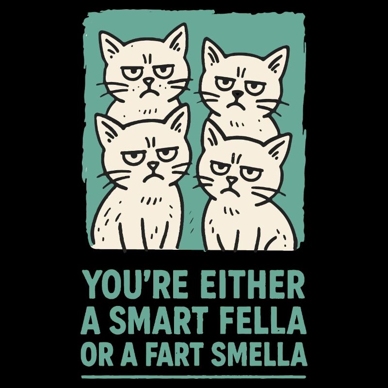 Schlauer Kerl oder Smella Katzen Meme Humor