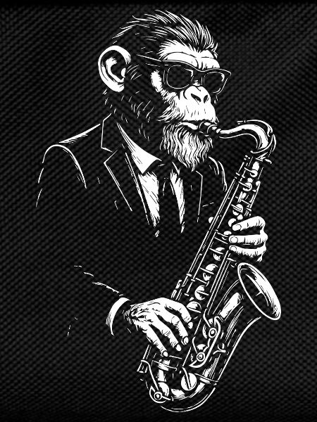 Jazz Sax Monkey in Suit