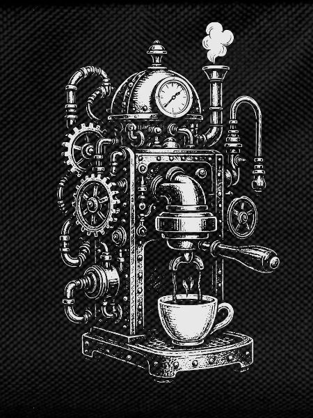 Steampunk-Espressomaschine