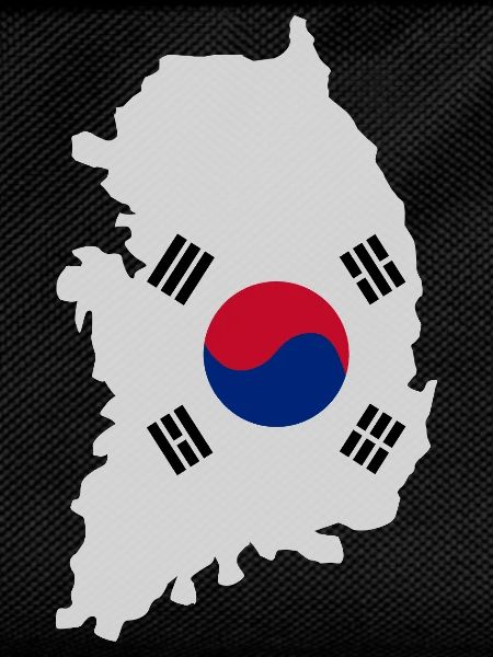 South Korea flag map