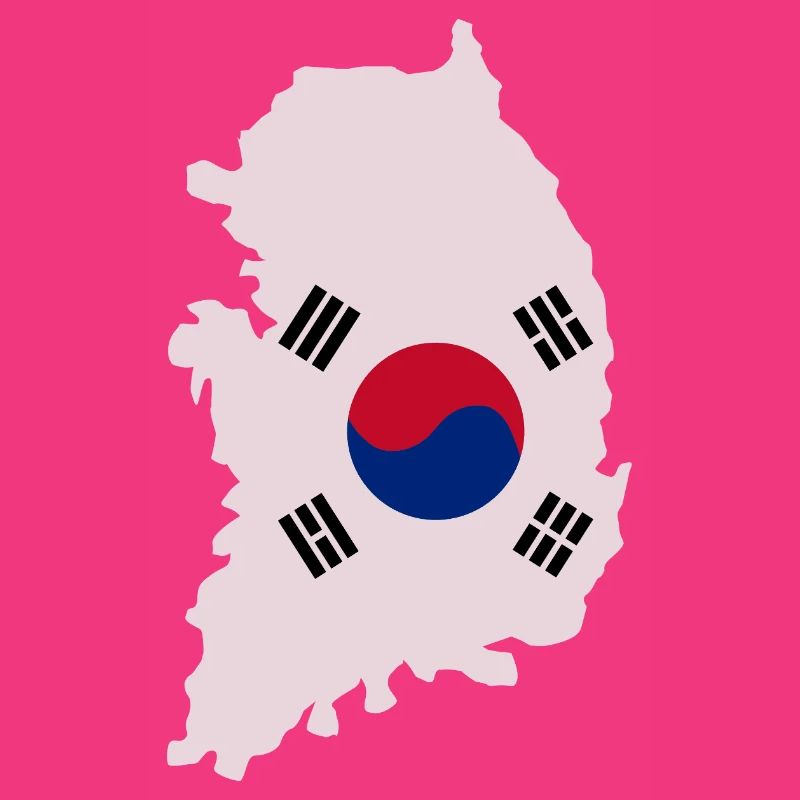 South Korea flag map