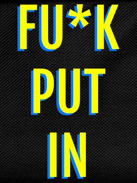 Provocative neon text graphics