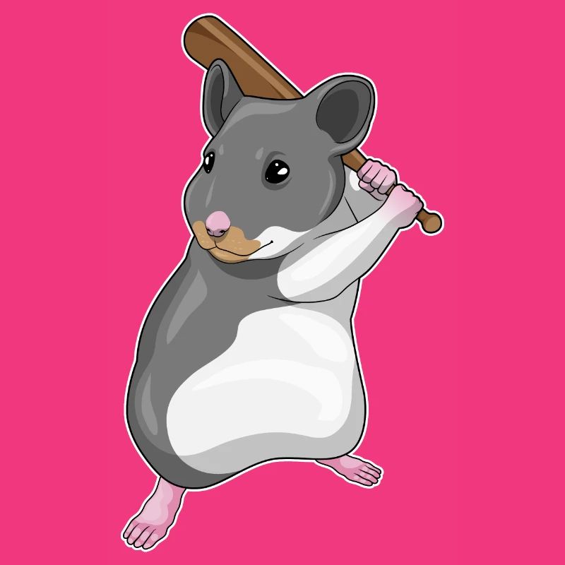 Hamster Baseball Batte de Baseball
