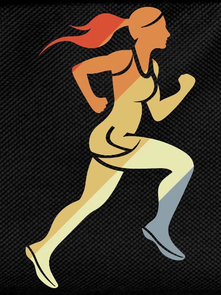 Runner Girl Retro Style
