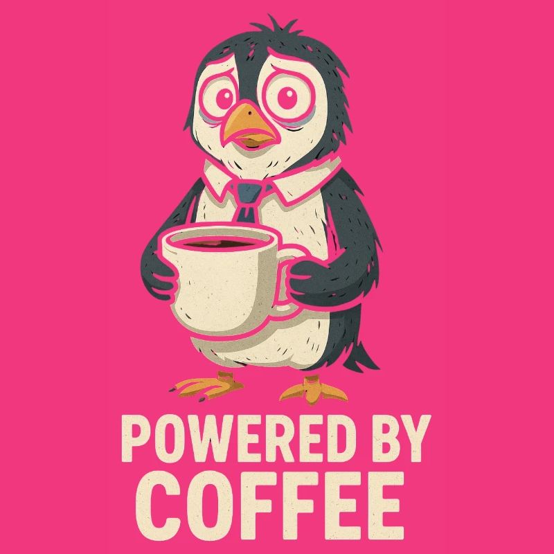 Kaffeepinguin mit Stil