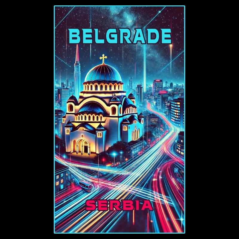 Belgrade Serbie Skyline Design