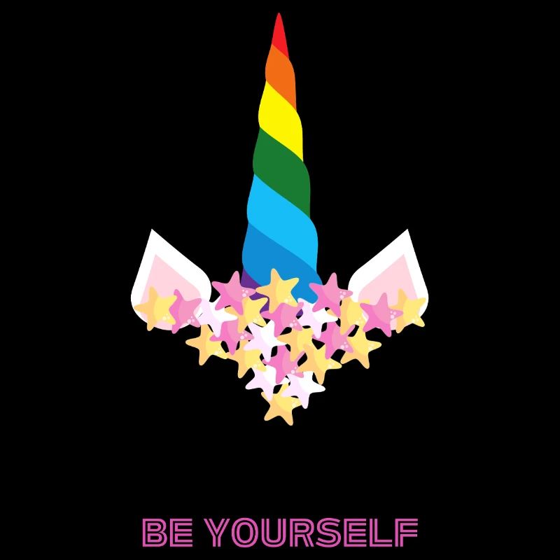 Be Yourself, LGBTQ+, CSD, Regenbogen, Einhorn