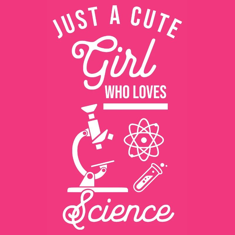Einfach ein süßes Mädchen, das Wissenschaft liebt, lustiger Nerd