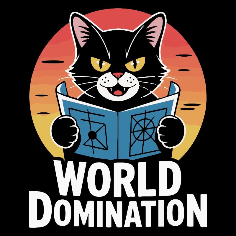 World domination – cat with big plans