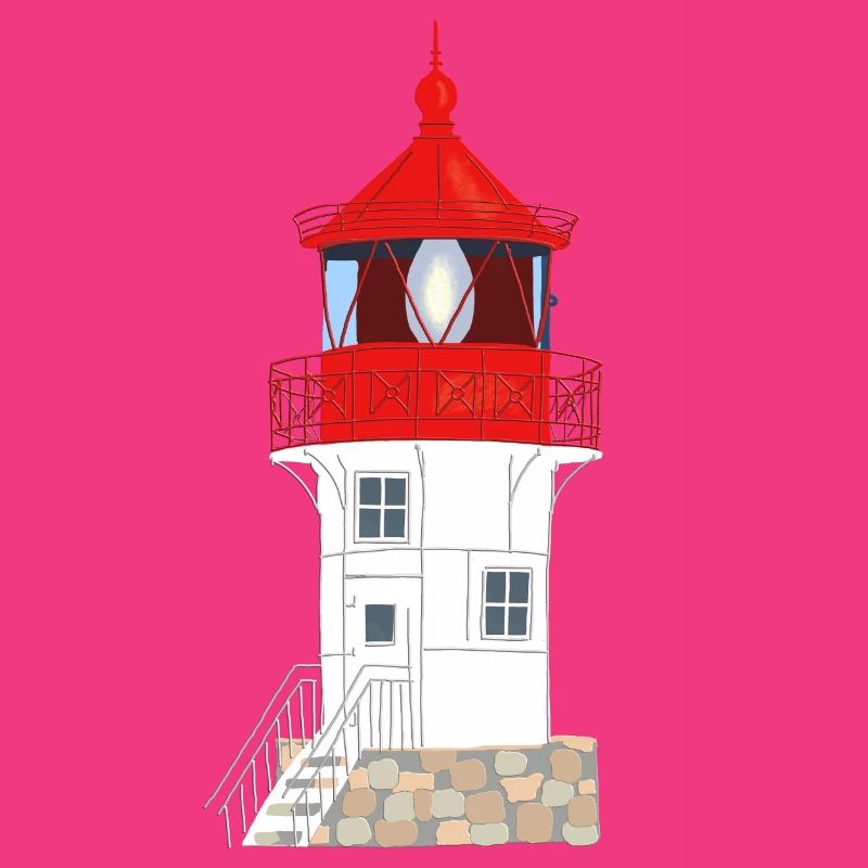 Île de Hiddensee, phare Gellen, pas de texte