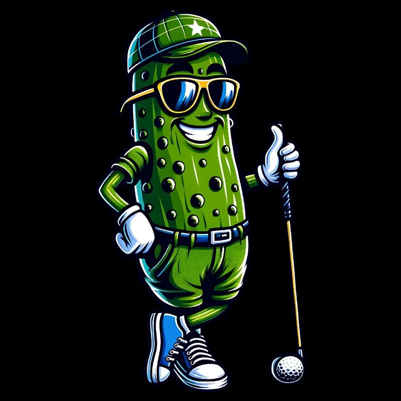 Idée de golf amusante de concombre pour les amateurs de sport